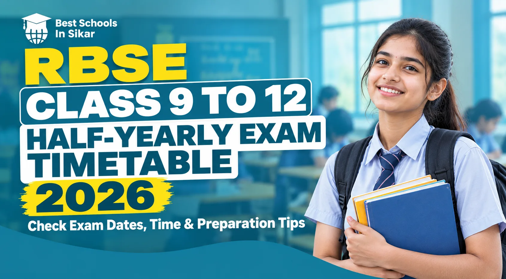 RBSE Class 9 to 12 Half-Yearly Exam Timetable 2026